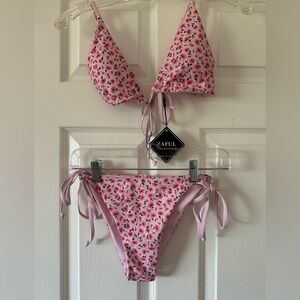 Zaful pink flowered bikini- NWT